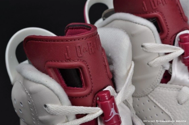 Official Maikesneakers Air Maroon white 6 Jordan 384664-116 Retro 0629